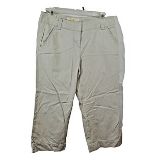 J Crew Capri Jeans Womens Size 4 Tan Brown Classic Twill‎ Chino